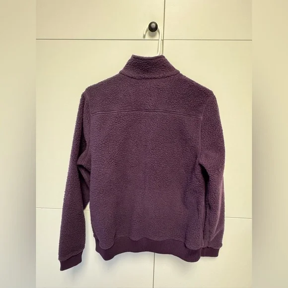 NWT. Carhartt Sherpa Full Zip Purple Sweatshirt with Ribbed Cuffs. Size M. - Picture 2 of 8